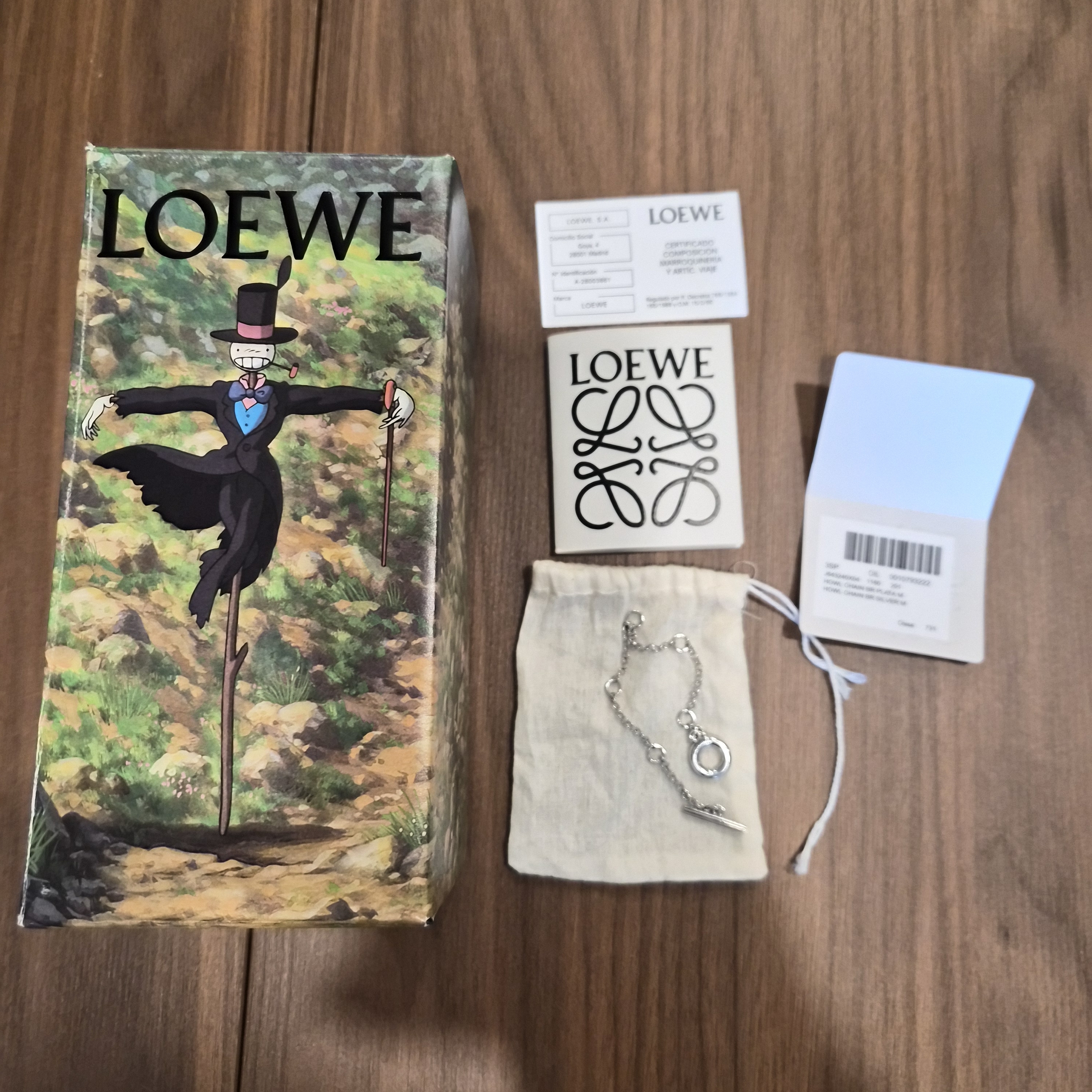 Loewe Silver Charm Bracelet With Accessories